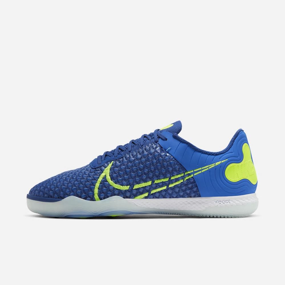 Chaussure Foot Salle Nike React Gato Bleu 7498-061 Racer Blue/Deep Royal Blue/White/Volt Femme | SDX-08930944